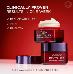 Crema facial hidratante facial de L'Oreal Paris Skin Care, Revitalift Triple Power anti-edad con Pro Retinol. 2.55 Oz